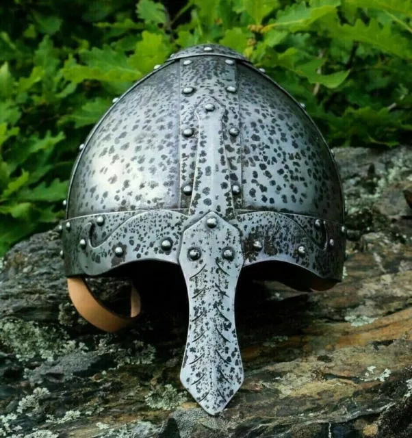 Viking Helmet halloween 18GA SCA LARP Medieval Viking Norman Nasal Helmet Knight