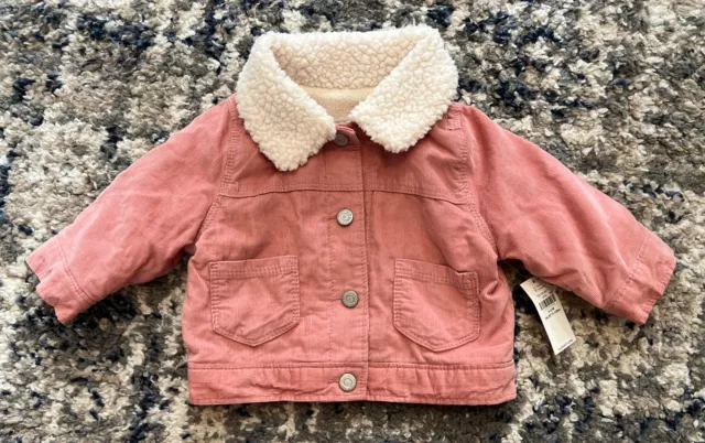 Baby Coat Jacket Size 0-3 Months NWT Cute! Pink Old Navy