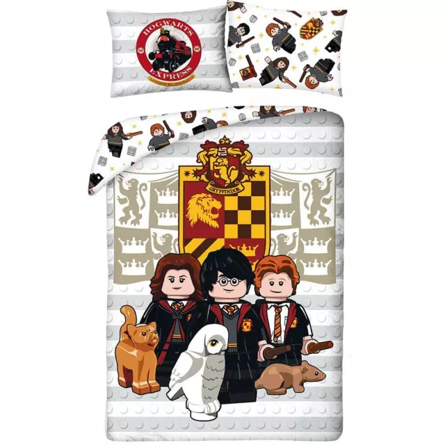 Harry Potter Lego Housse Couette Simple & D'Oreiller Set Ue Taille Coton Literie