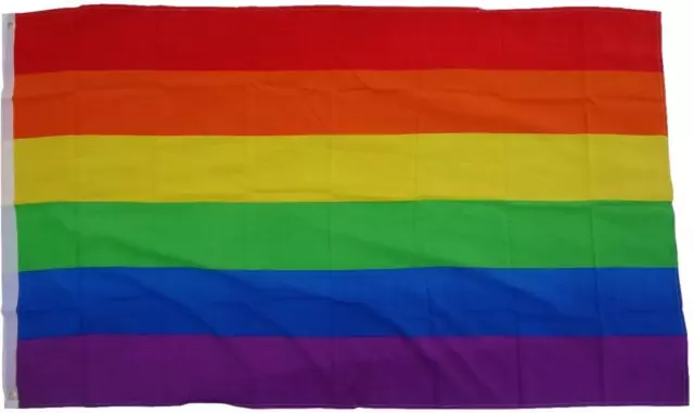 XXL Flagge Regenbogen / Frieden 250 x 150 cm Fahne mit 3 Ösen 100g/m²