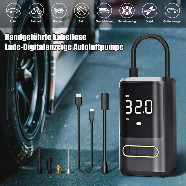 Batteria Elettrica Pompa Aria LCD Auto Pneumatici Aria Compressore Bicicletta Mini LED