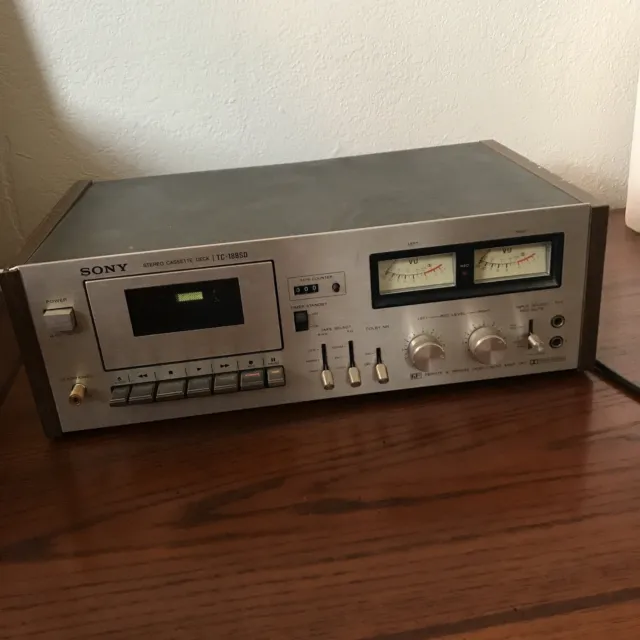 Vintage Sony Stereo Cassette Deck Tape Player Radio TC-188SD Tested with Cord