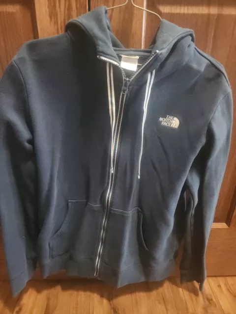 Womens North Face Navy Blue Zip Up Hoodie XL