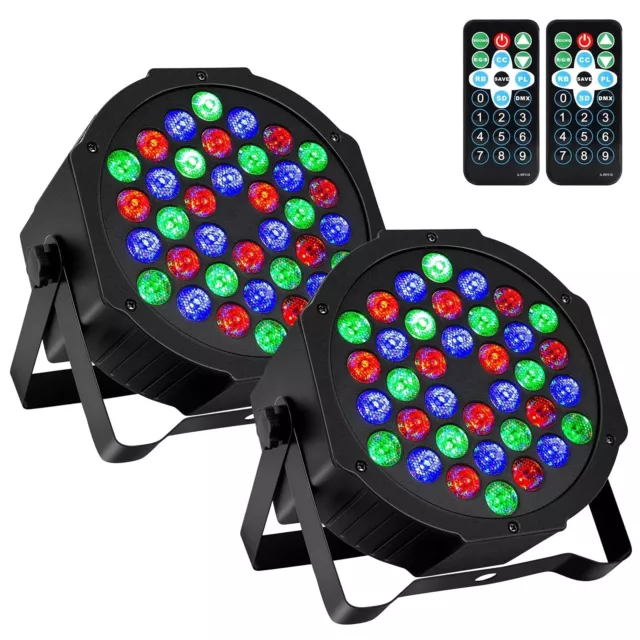 Litake DJ Par Lights, RGB 36 LED Stage Lights Sound Activated,Remote & DMX Co...