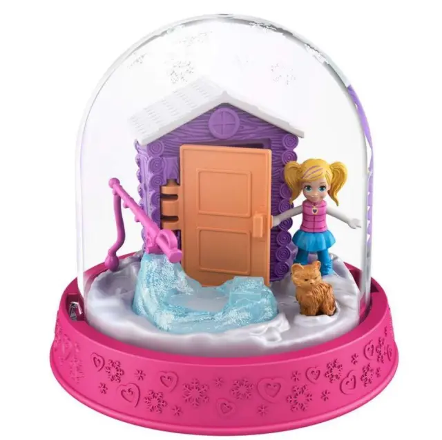 Polly-Pocket Mattel Mini - Schneekugel Winter, Weihnachten 8 x 8 cm groß (GNG67