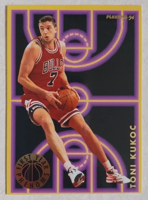 Carte NBA Toni Kukoc Fleer 1993-94 First Year Phenom #5 of 10