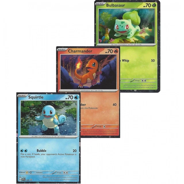 POKÉMON 151 PROMO Bulbasaur Charmander Squirtle SVP 046 047 048 Kanto