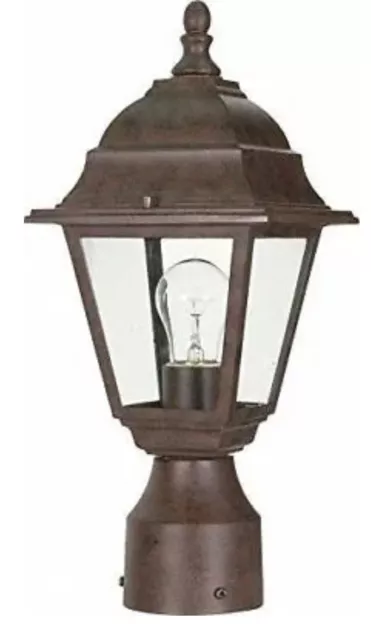 Nuvo 60-547 - 1-Light Outdoor Post Lantern in Old Bronze Finish with Clear Glass