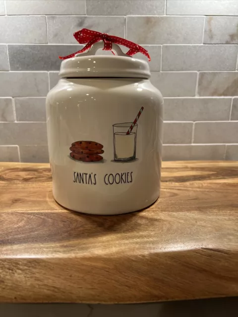 Rae Dunn Santa's Cookies Canister Cookie Jar, by Magenta