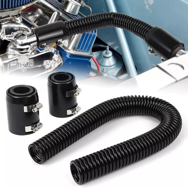 24" Radiator Hose Flexible Stainless Steel Universal Coolant Water Hose Kit