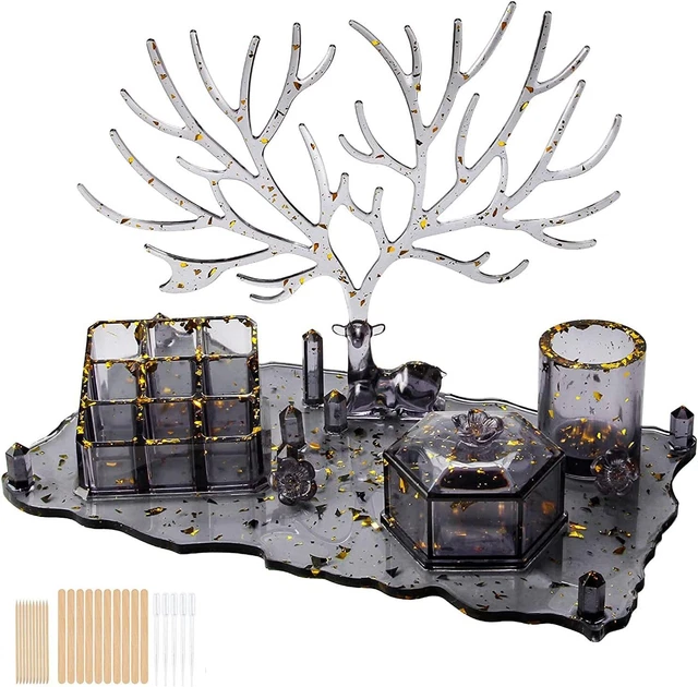 Wuudi Silikonformen Epoxidharz 34pcs Silikonform für Resin Harz Gießen Set mit H