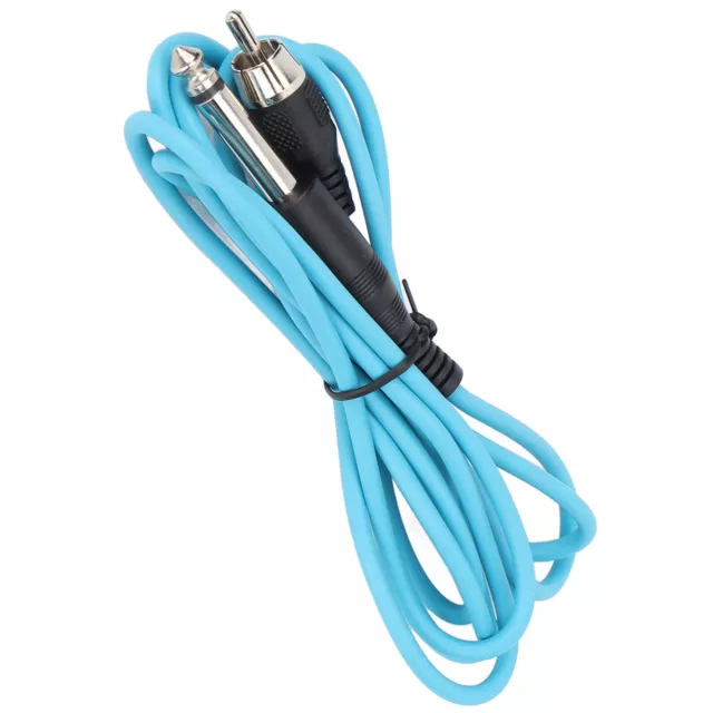 Accesorios de cable con clip para máquina de tatuaje de silicona flexible profesional (azul)