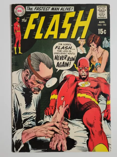 Flash #190 (Vg) 1969 Joe Kubert Cover Art! Silver Age Dc Comics