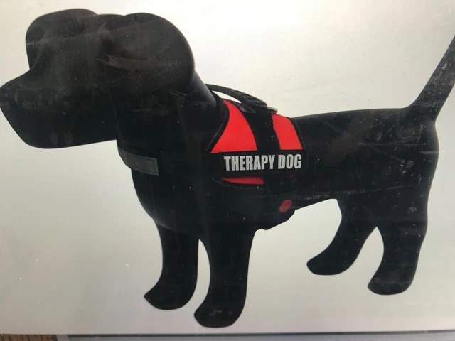 ALBCORP Reflective Therapy Dog Vest Harness, Woven Polyester & Nylon, Adjustable