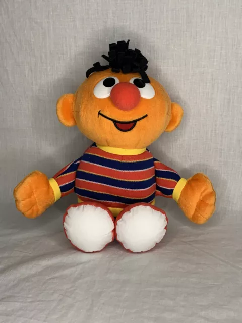 Fisher Price Sesame Street Ernie Doll Plush Stuffed Animal Toy 10.5 in Tall