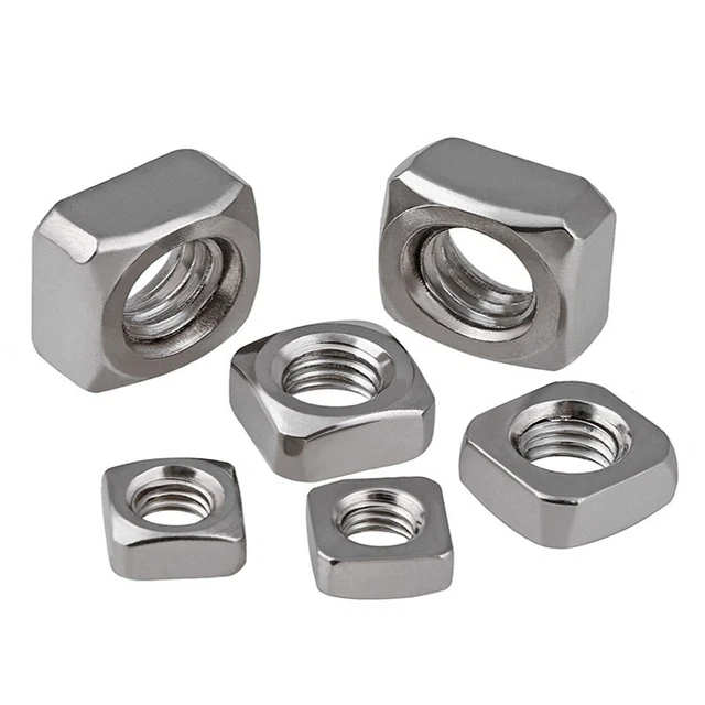 M3 M4 M5 M6 M8 M10 M12 Square Nuts 304 Stainless Steel Metric Nut for Industry