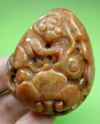 Certified Red Orang Green Natural A Jade Jadeite Carved Monkey Ruyi Pendant