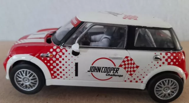 Scalextric John Cooper Challenge Red/White No.1 Mini Slot Car -Working 2