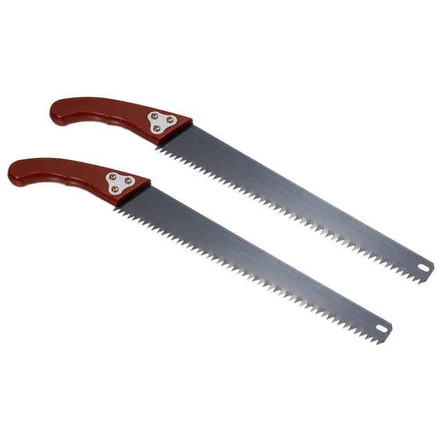 14" Hand Pruning Saw with Straight Blade Wood Handle for Camping Garden, 2 Pcs