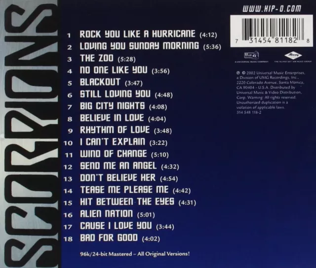 Scorpions Bad For Good: The Very Best of Scorpions (CD) 2