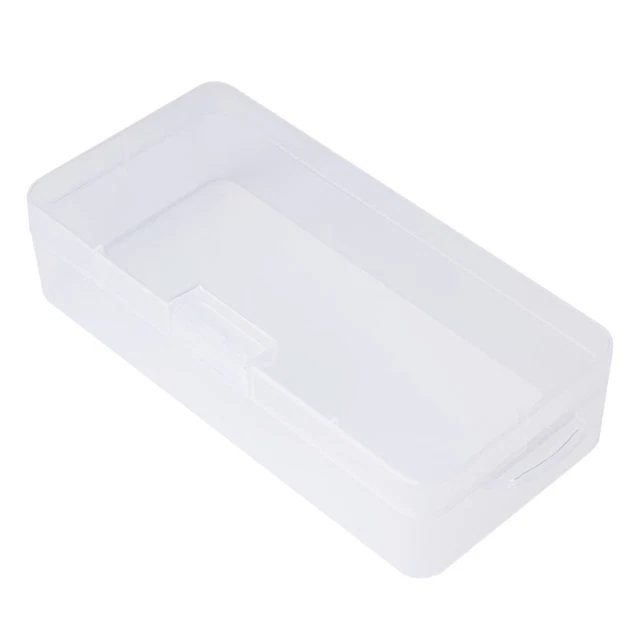 RECTANGULAR PLASTIC CLEAR Storage Box Jewelry Parts Container for Case ...
