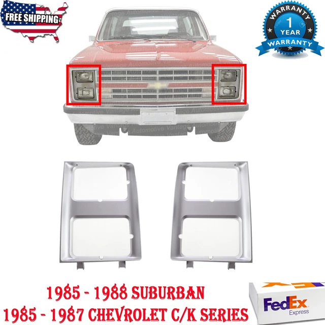 Front Right & Left Side Headlight Door For 85-88 Suburban/85-87 Chevy C/K Series