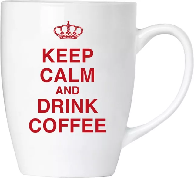 BRUBAKER - Keep Calm and Drink Coffee - Taza de café de cerámica - 300 ml - Copa