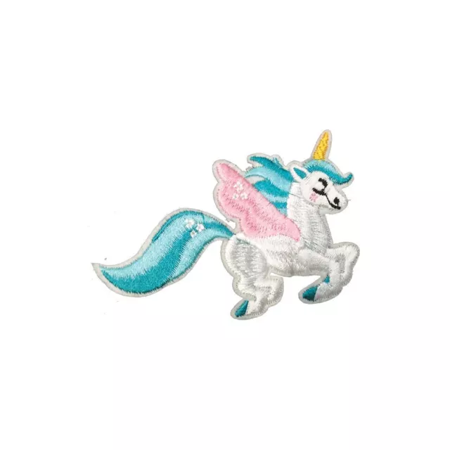 Leaping Beauty Unicorn (Iron On) Embroidery Applique Patch Sew Iron Badge