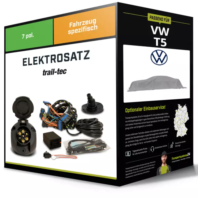 Elektrosatz 7-pol spezifisch für VW T5 09.2009-07.2015 NEU inkl. EBA