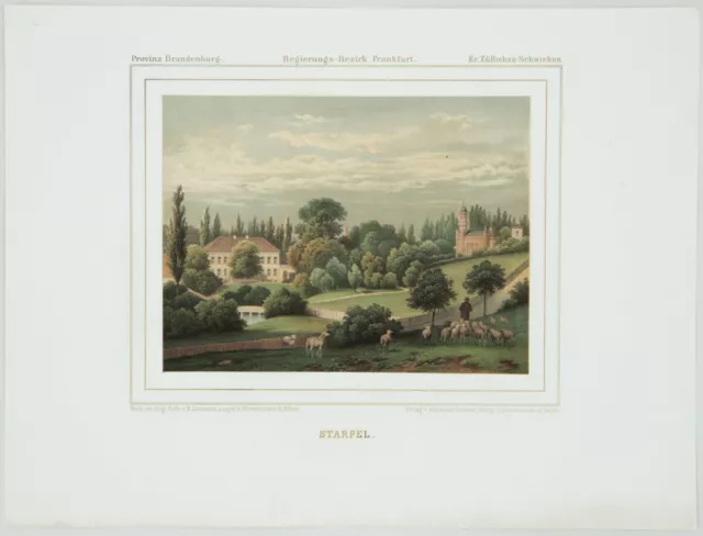 STARPEL / Staropole- Rittergut - Duncker - Farblithographie 1865 2