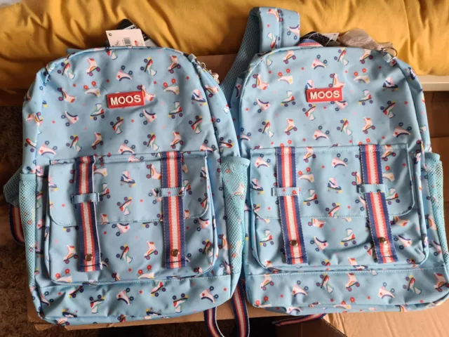 JOBLOT X10 Moos Blue Skate Emo Backpack Rucksack Laptop Bag Brand New