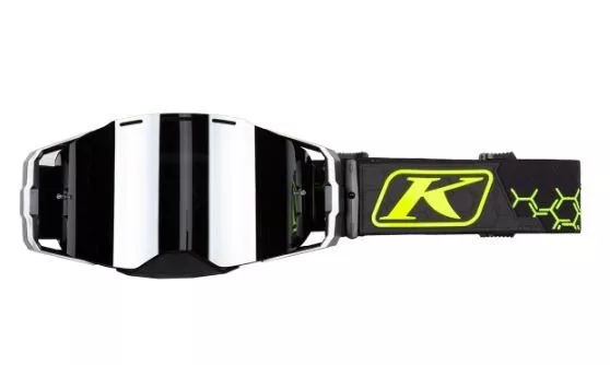 Klim - Mascherina Motocross Edge Lente Specchio Silver - Grigio/Giallo Fluo
