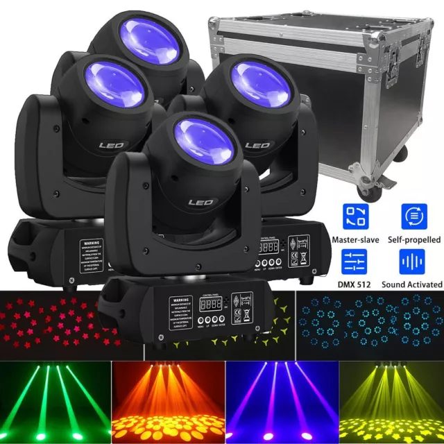 4x 150W LED Beam Moving Head 18 prisma Gobo luz de escenario DMX dj Spot efecto de luz 2