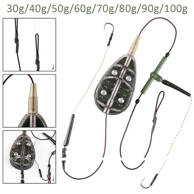 10 Mangeoires Carpe – Cage Ouverte 30g Avec Support (neuf)