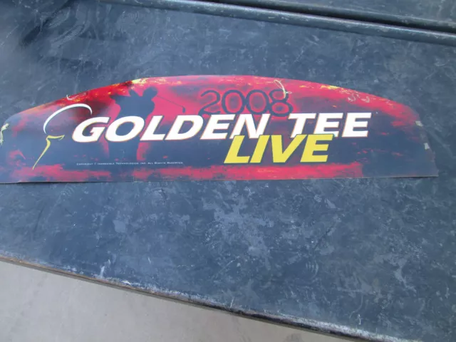 Golden Tee live 2008 Video Arcade Game Marquee, Incredible Technologies ORIGINAL