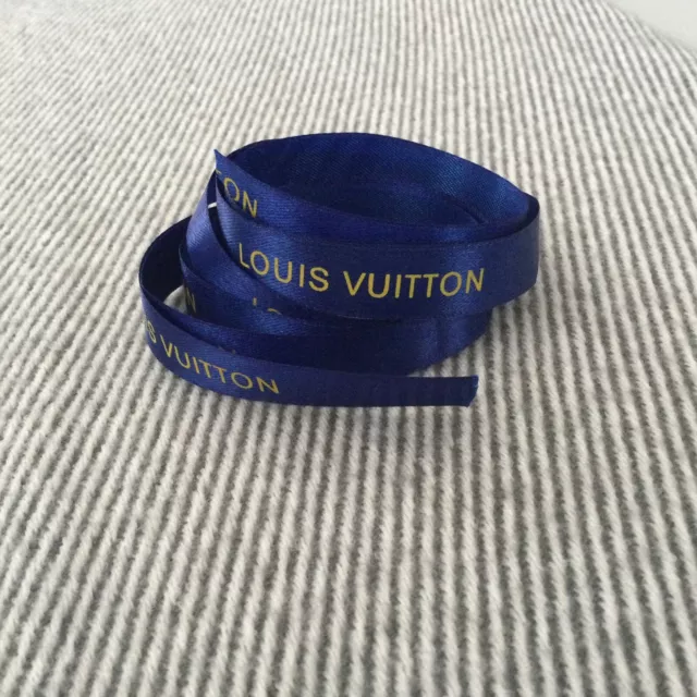 Louis Vuitton Embossed 1 Yard Ribbon Orange Blue 0.5” Great Condition From  USA