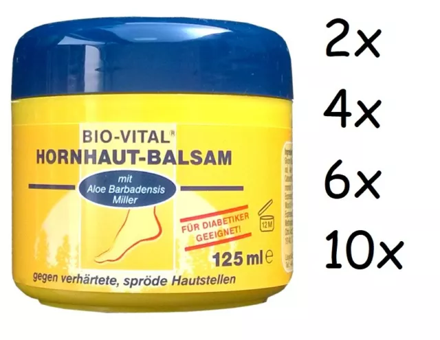 3,52 Eur/100ml) Bio-Vital Hornhautbalsam mit Harnstoff und Aloe Vera, 125 ml