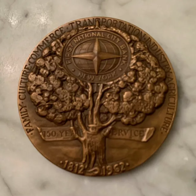 First National City Bank (New York) 1812-1962 Bronze Medal