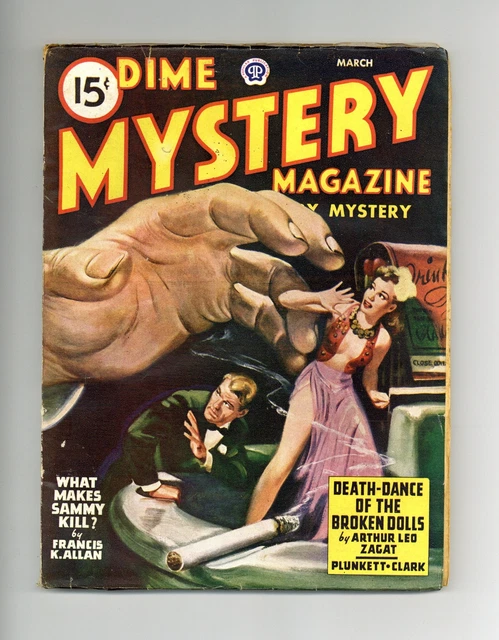 Dime Mystery Magazine Pulp Mar 1947 Vol. 34 #3 VG