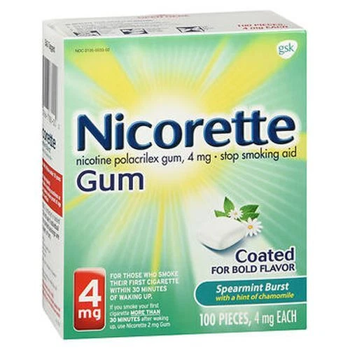 Nicorette Arrêt Fumer Soins Gum Menthe Verte Éclat Avec H