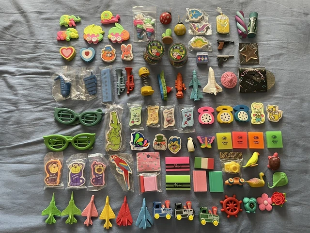 Lotto Di Circa 100 Gomme Gommine Eraser Vintage Anche A Scelta Leggi Descrizione