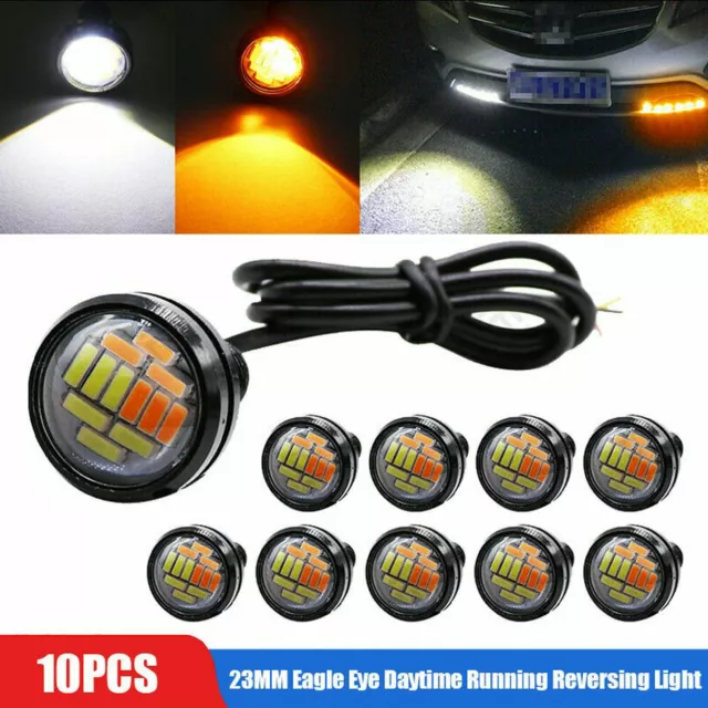 10x 23MM Eagle Eye DRL Daytime Running Reversing LED Light Car Tail Lamps 12V
