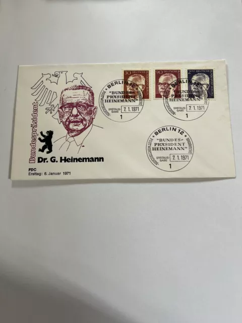 FDC - Ersttagsbrief - Briefmarken - 1971 Berlin - Gustav Heinemann - 7.1.1971