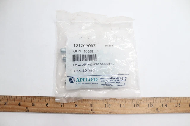 (5-Pk) Applied Stainless Steel Wedge Anchor 3/8" x 3-3/4" 101793097