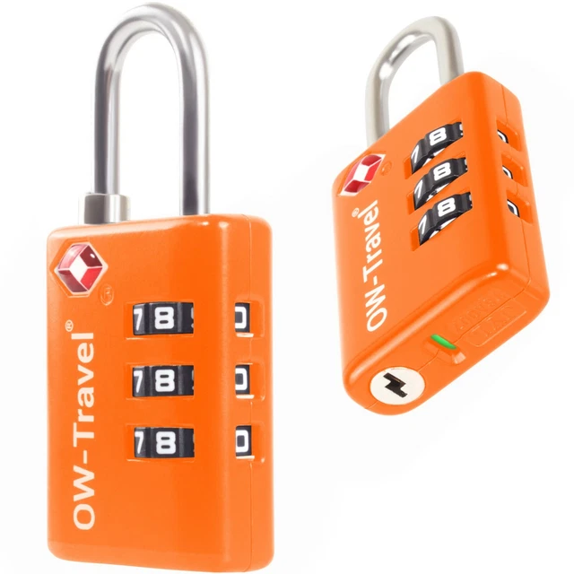 ✅TITAN 3 DIAL TSA Combination Code Padlock with SEARCH ALERT: Luggage Suitcase