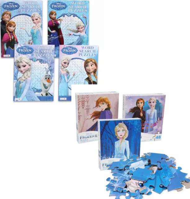 Disney's Frozen 2 Word Search Puzzle Books and 48 piece Jigsaw Puzzle