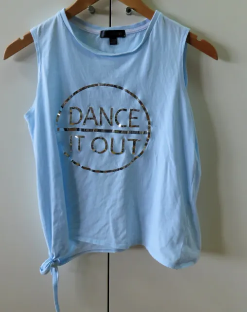Pretty Blue ' Dance It Out' Girls Top from Cotton On - Size 13-14