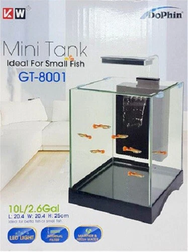 Nano Aquarium Cube Garnelen Shrimp Set 10 Liter incl. LED & Filter GT 8001