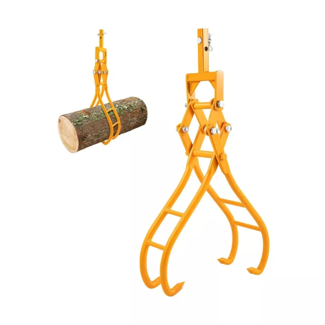 28in Log Lifting Tongs - 4400lbs Capacity, 4 Claws, Heavy Duty Grapple Timber...