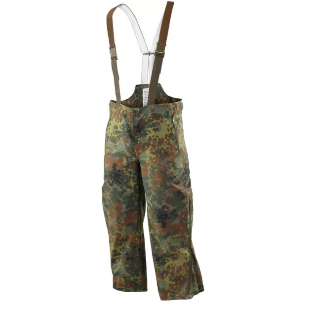 Genuine German Army Trousers Combat Gore-Tex Waterproof Flecktarn Bib & Brace